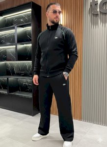 Lacoste Siyah Renk Yeşil Çizgili Eşofman Takımı